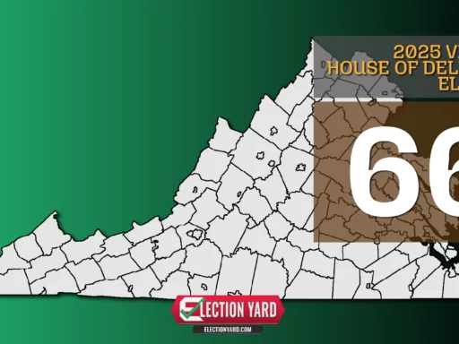 2025 Virginia House of Delegates 66th District Race Preview - HD-66 - Map of Virginia counties on a green background